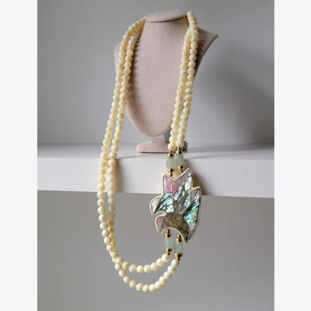 Vintage Abalone Necklace